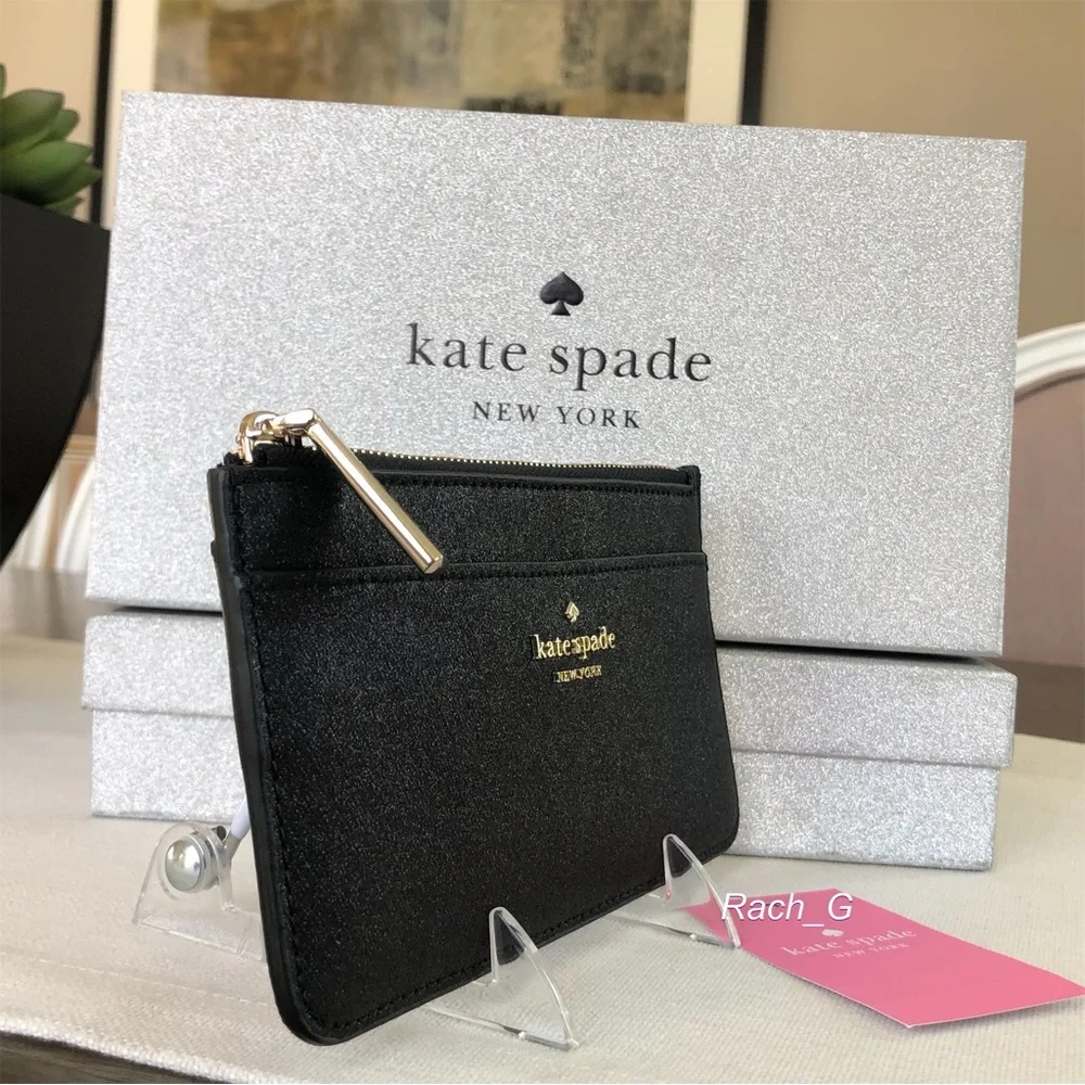 Kate Spade Tinsel Glitter Boxed Large Card Holder